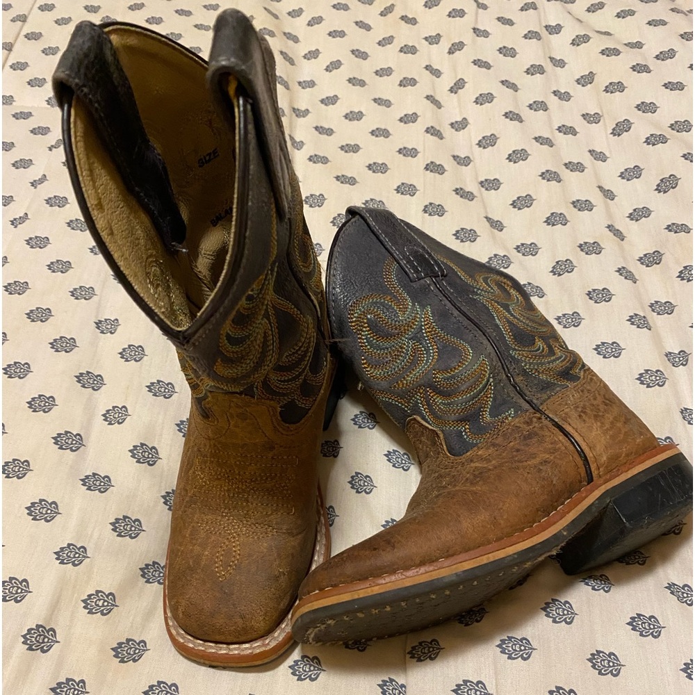 Little boys leather cowboy boots